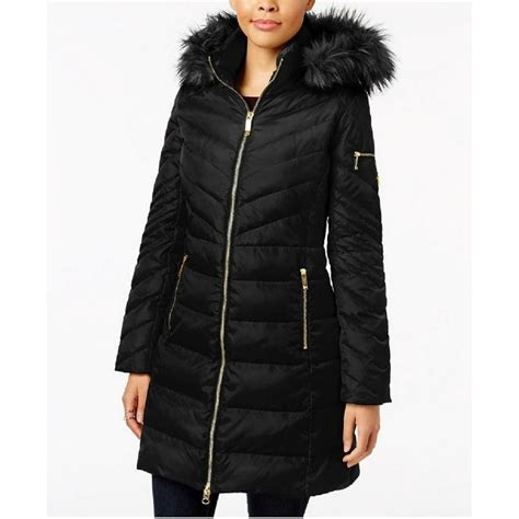 michael kors ultra lightweight fur trim down jacket|michael kors lightweight jacket women's.